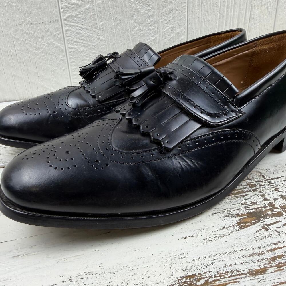 Florsheim Lexington Wingtip Slip-On Tassel Loafers Dress shoe men’s 10.5 D - Picture 6 of 11